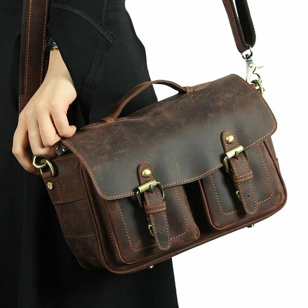 Crossbody Vintage Camera Messenger Bag