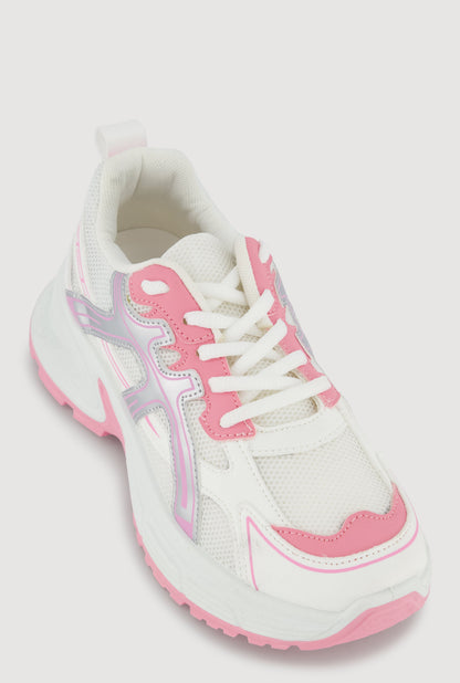 Lace Up Chunky Athletic Sneakers