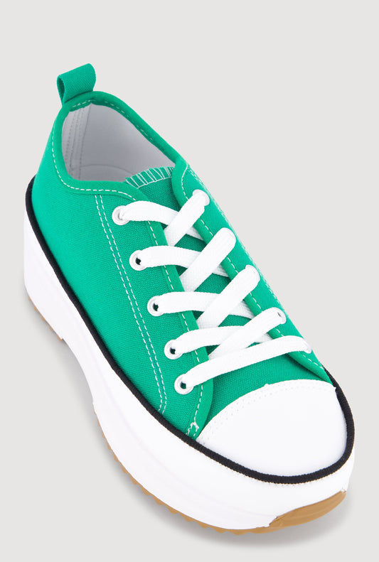 Chunky Platform Canvas Sneakers