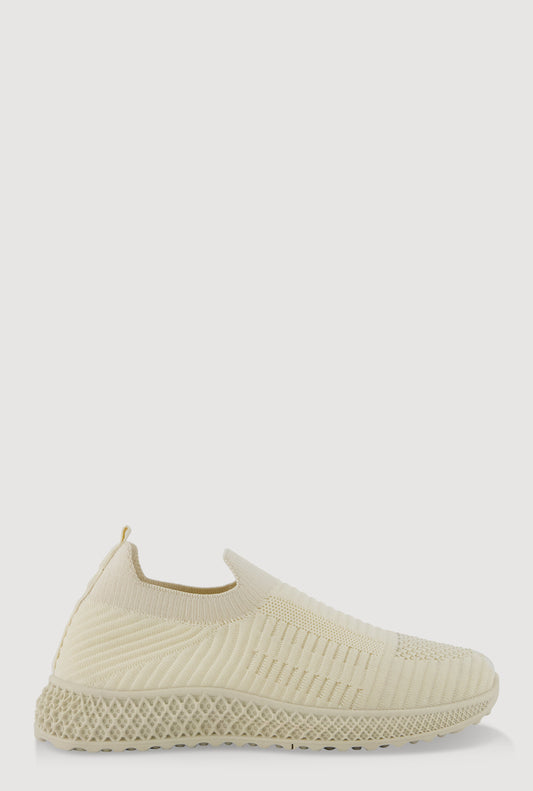 Slip On Textured Knit Sneakers