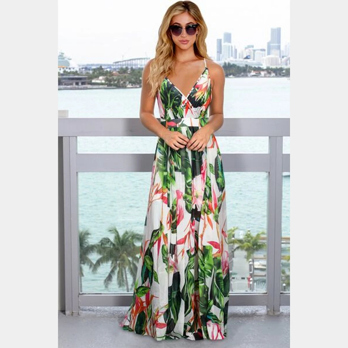Women's Elegant Floral Summer Dress